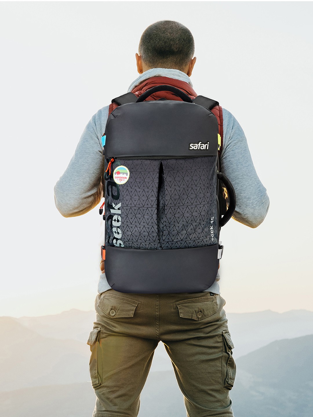 

Safari Seek 21 Inch Large Overnighters Backpack - 45 L, Black