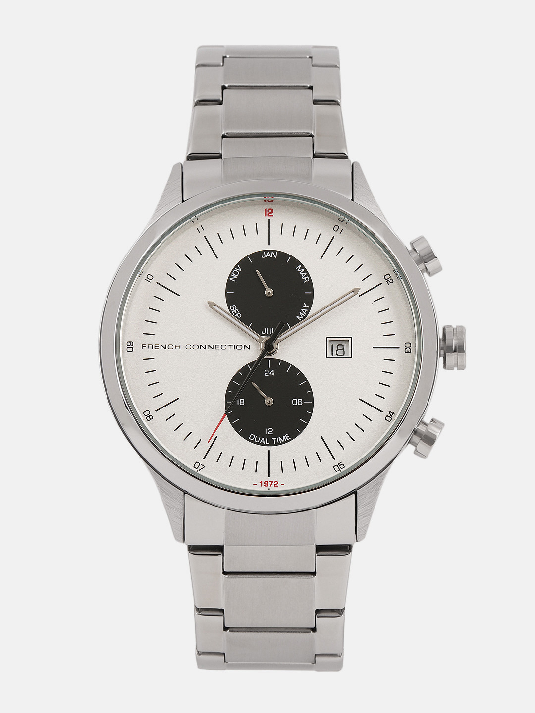 

French Connection Men White & Black Analogue Watch