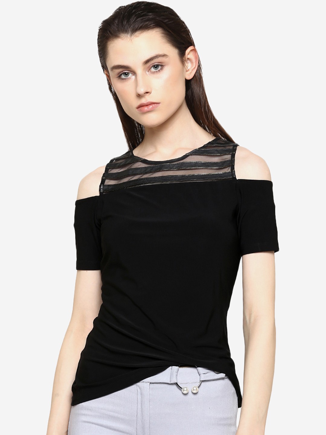 

Kazo Women Black Solid Top
