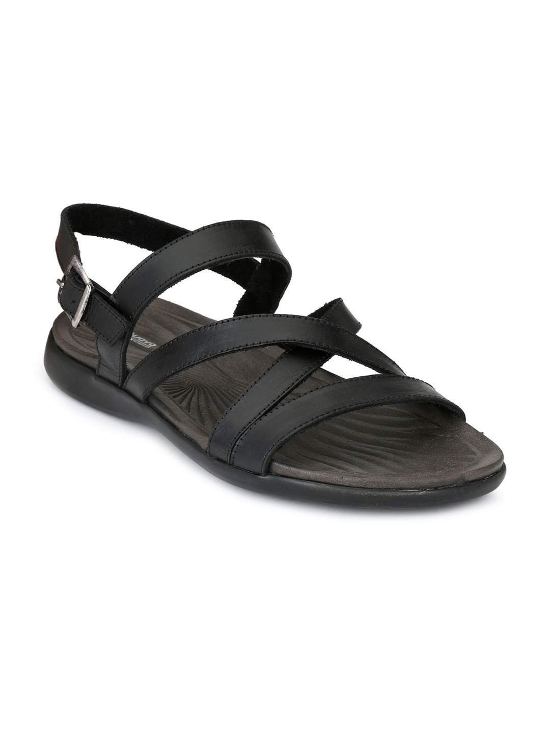 

Guava Men Black Comfort Sandals