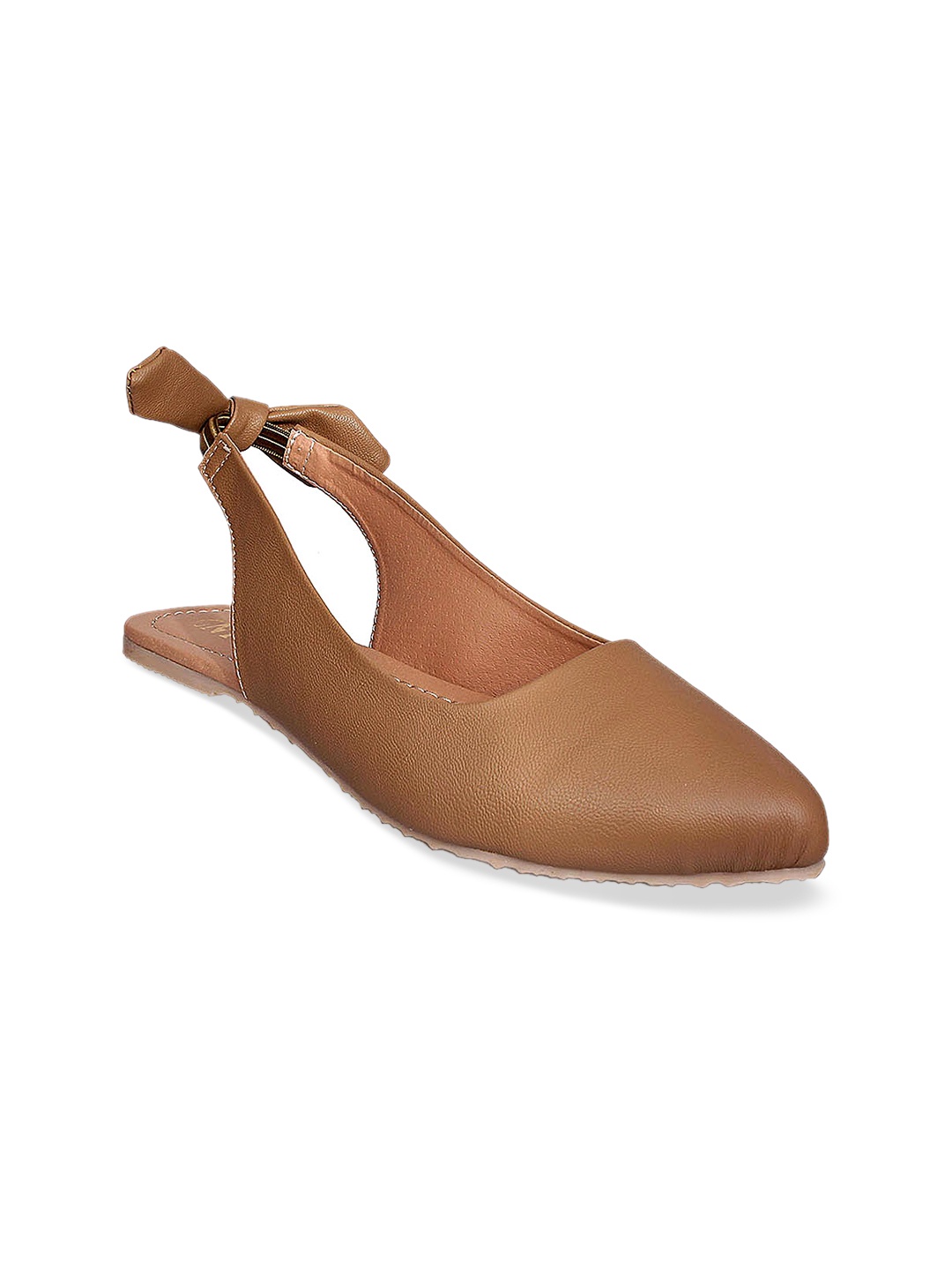 

GNIST Women Tan Solid Synthetic Ballerinas