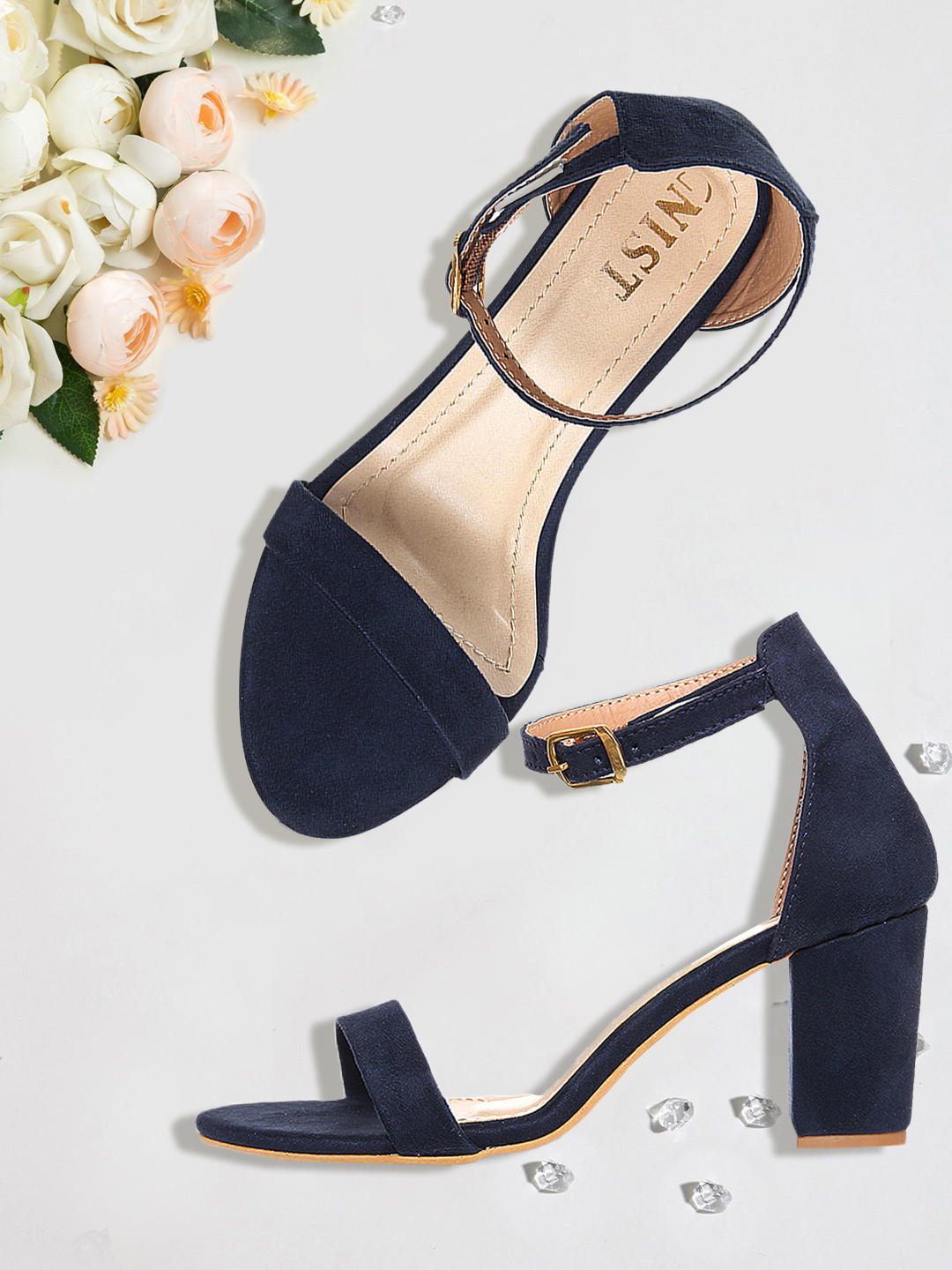 

GNIST Women Navy Blue Solid Heels