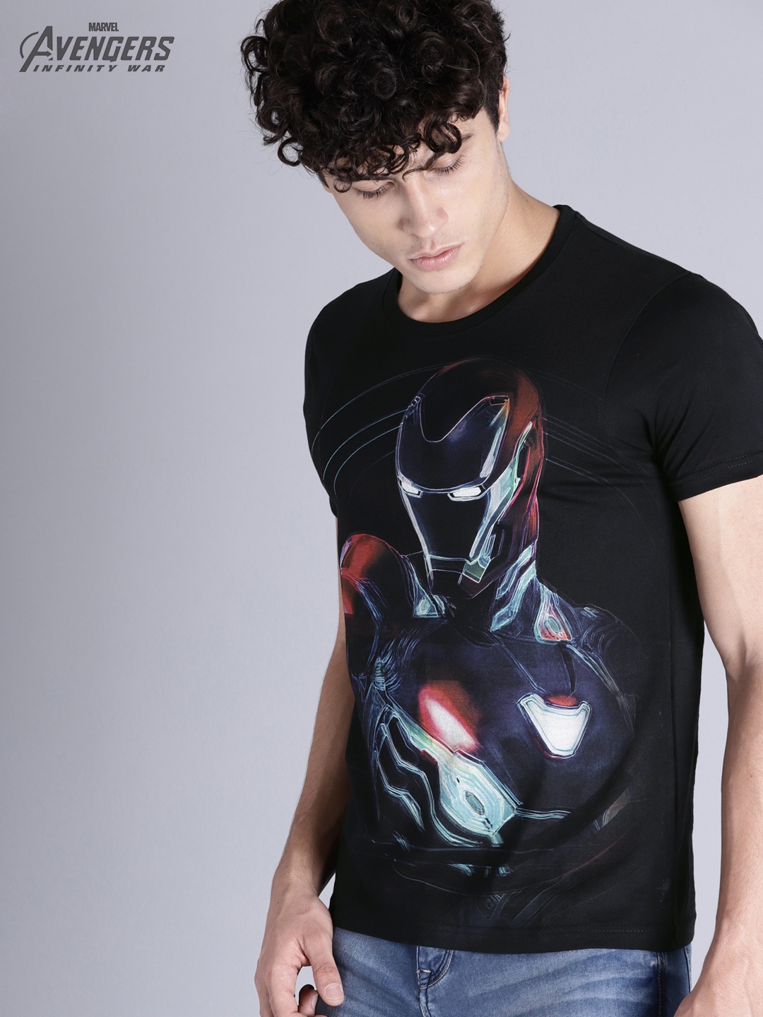 

Kook N Keech Marvel Men Black Printed Round Neck T-shirt