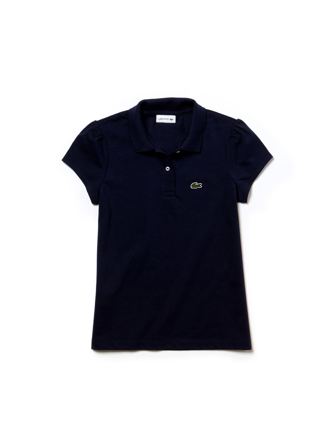 

Lacoste Girls Navy Blue Solid Polo Collar T-shirt