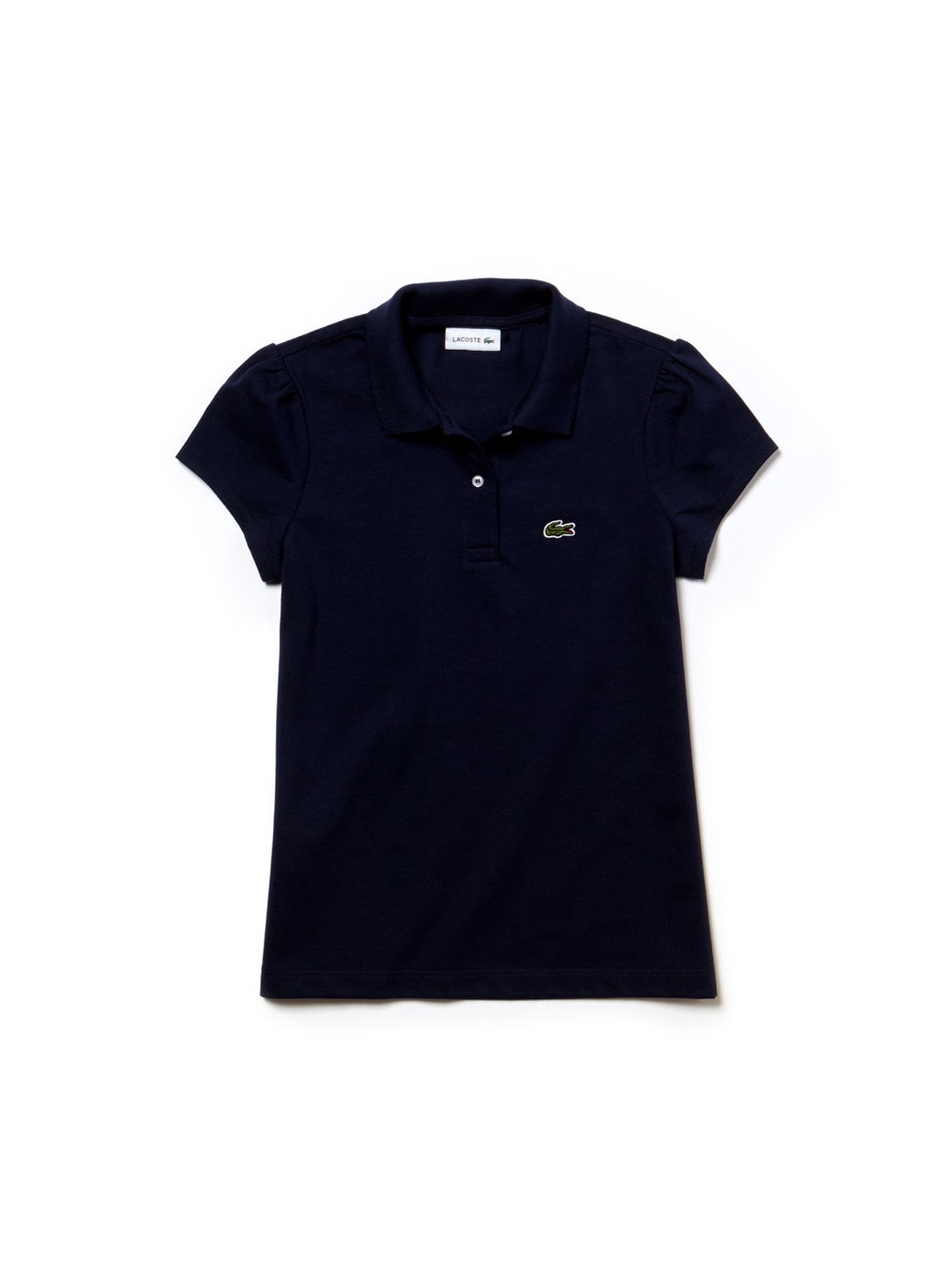 

Lacoste Girls Navy Blue Solid Polo Collar T-shirt