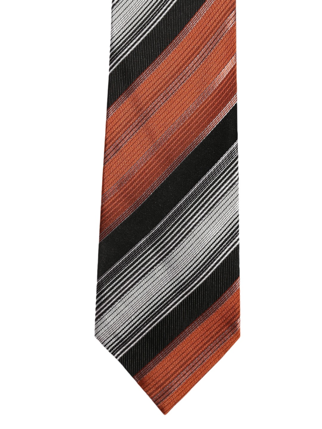 

Alvaro Castagnino Orange & Grey Striped Skinny Tie