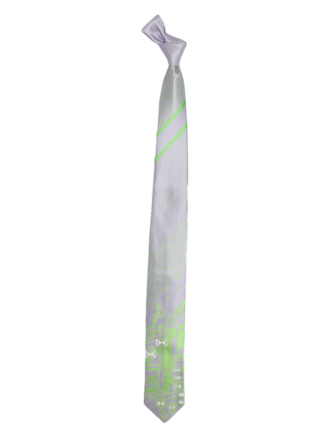 

Alvaro Castagnino Grey & Green Printed Skinny Tie