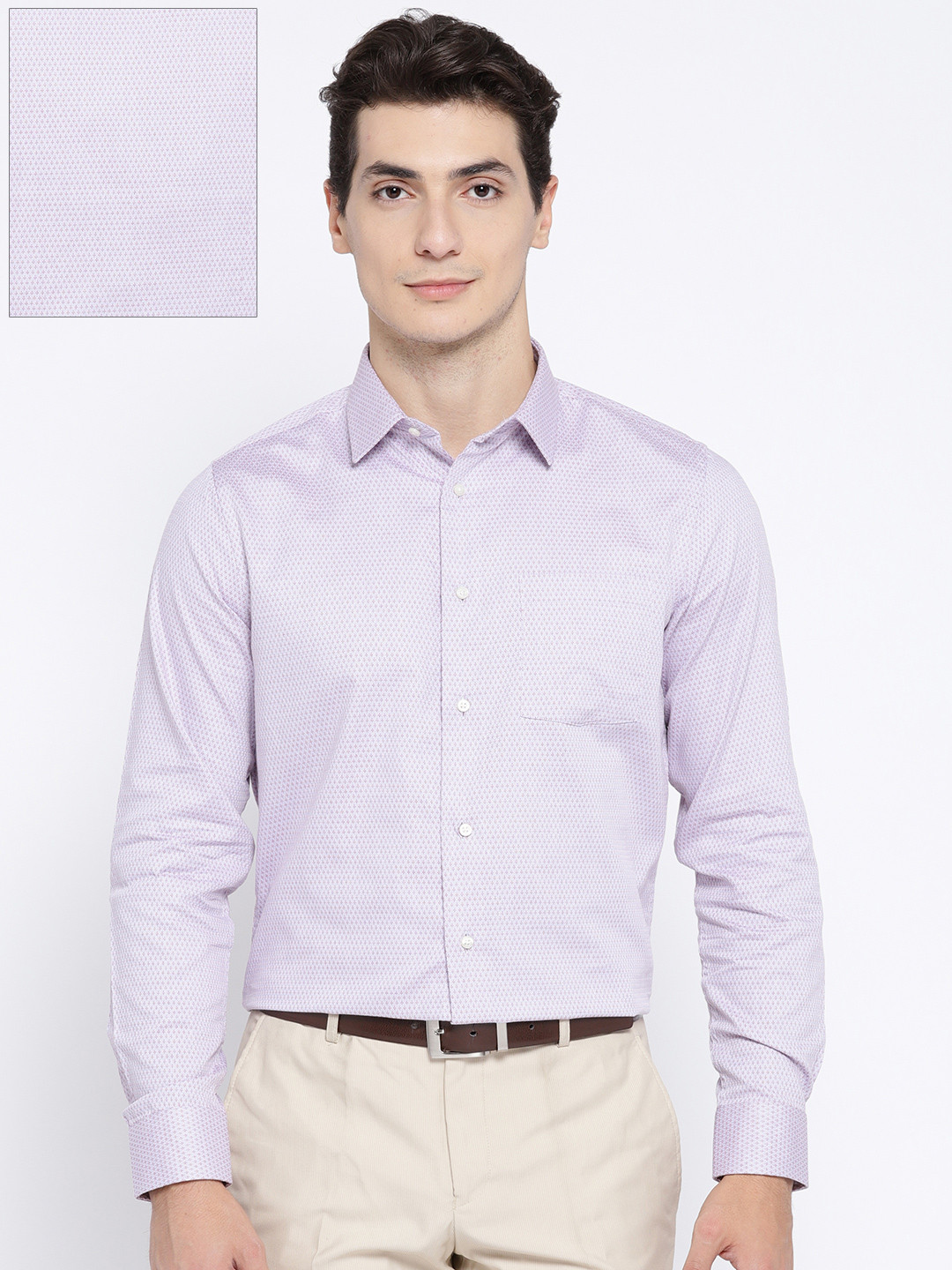 

Blackberrys Men Off-White & Maroon Slim Fit Self-Design Formal Shirt