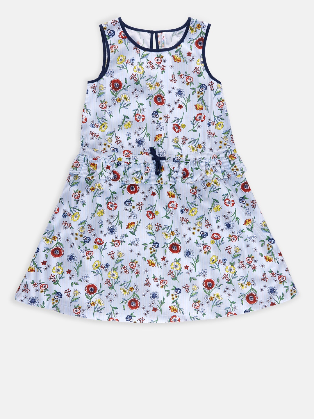 

POPPERS by Pantaloons Girls Blue Printed A-Line Dress