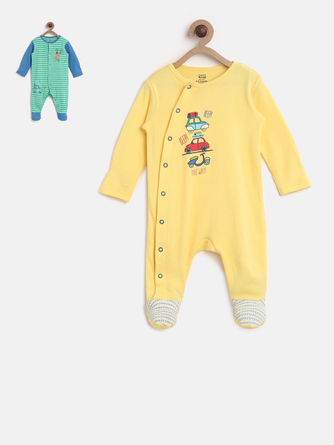 

MINI KLUB Kids Boys Pack of 2 Clothing set, Yellow