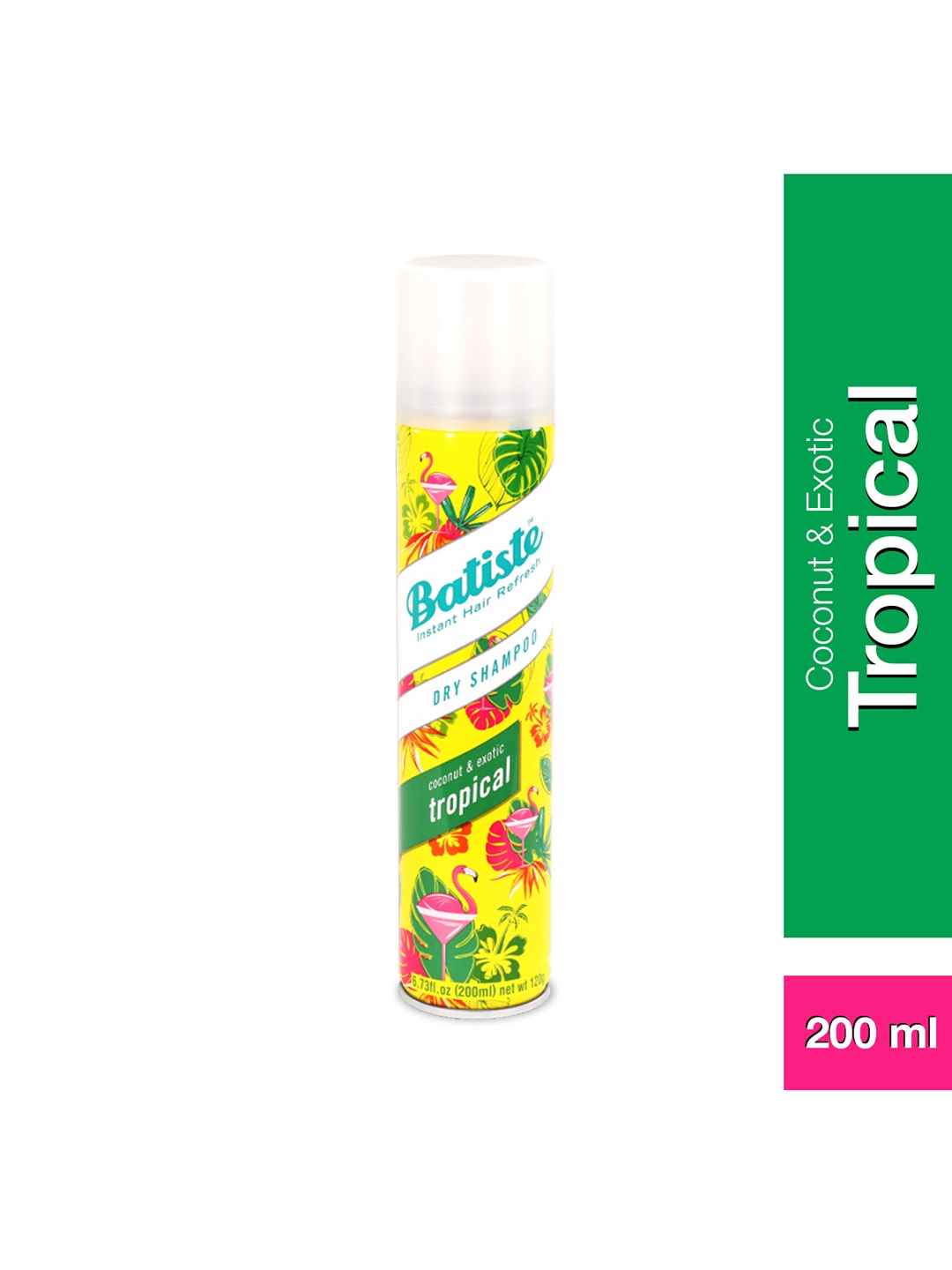 

Batiste Instant Hair Refresh Coconut & Exotic Tropical Dry Shampoo - 200ml, Yellow