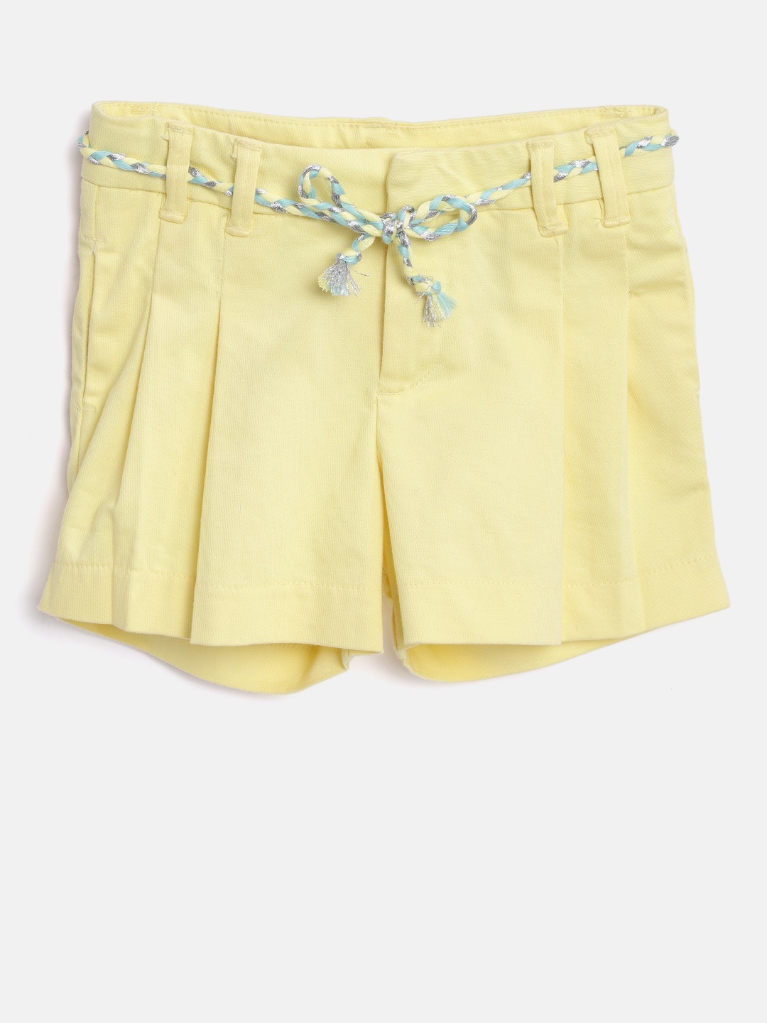 

United Colors of Benetton Girls Yellow Solid Regular Fit Regular Shorts