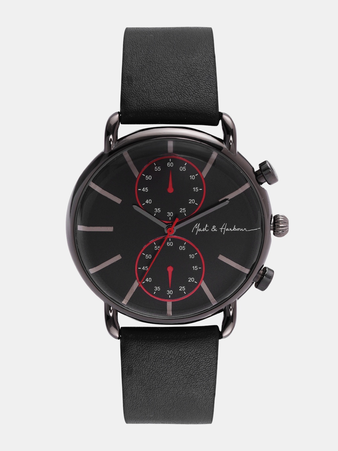 

Mast & Harbour Men Gunmetal-Toned Analogue Watch MFB-PN-LW3777, Metallic