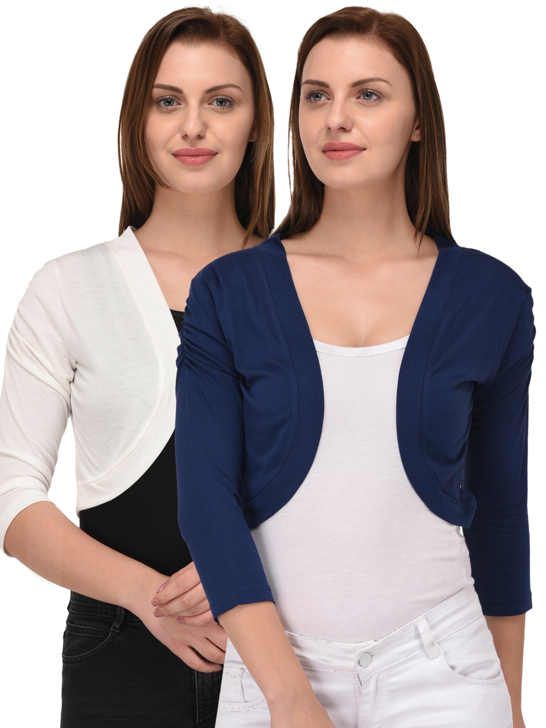 

Espresso Women Pack Of 2 Shrugs, Off white