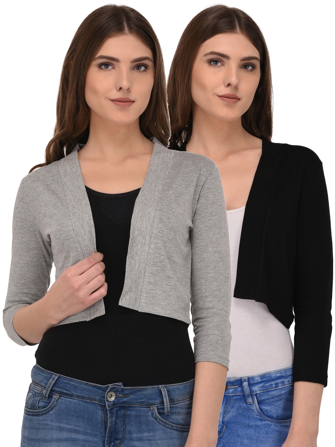 

Espresso Women Pack Of 2 Shrugs, Black