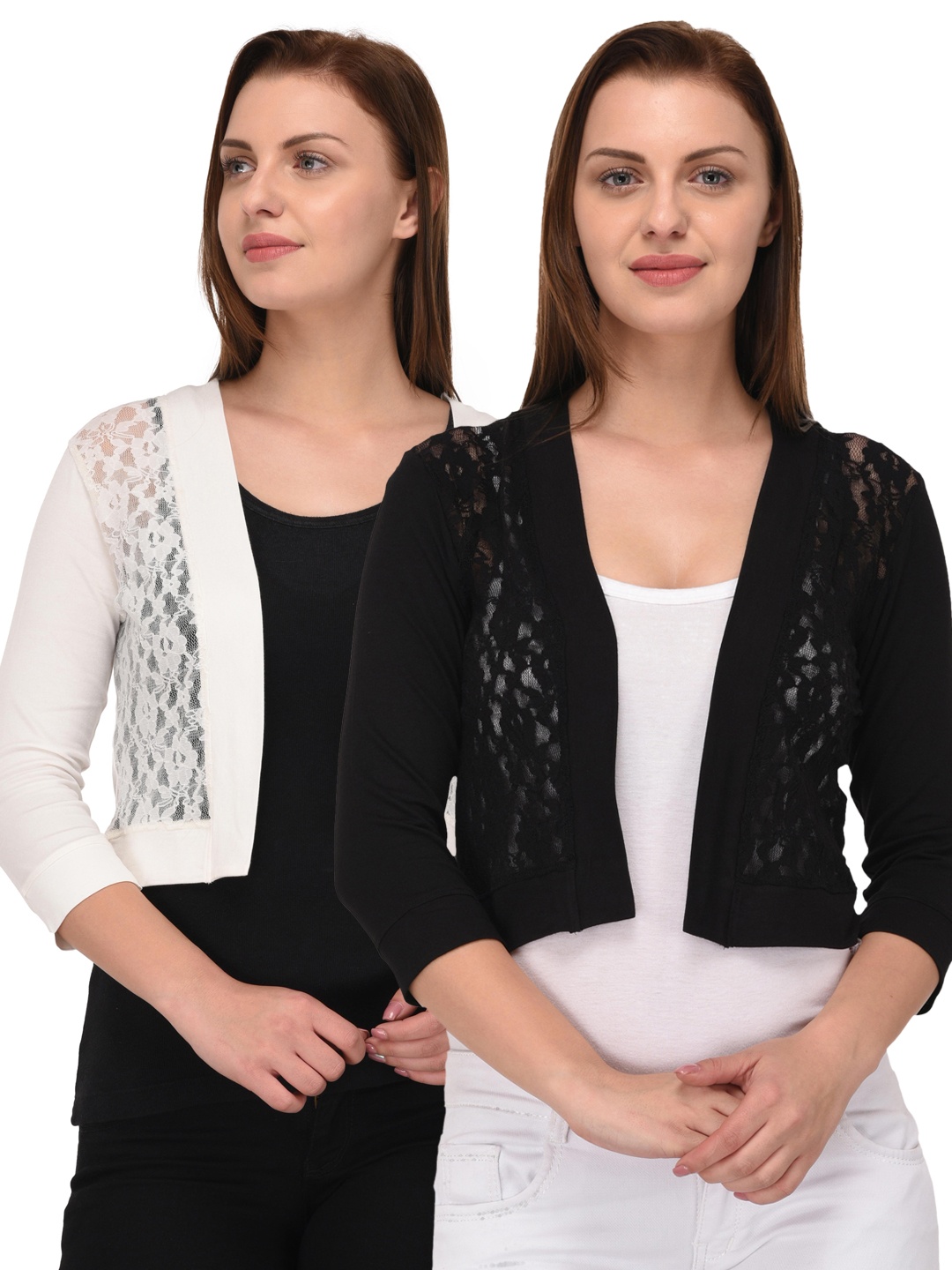 

Espresso Women Pack Of 2 Shrugs, Black