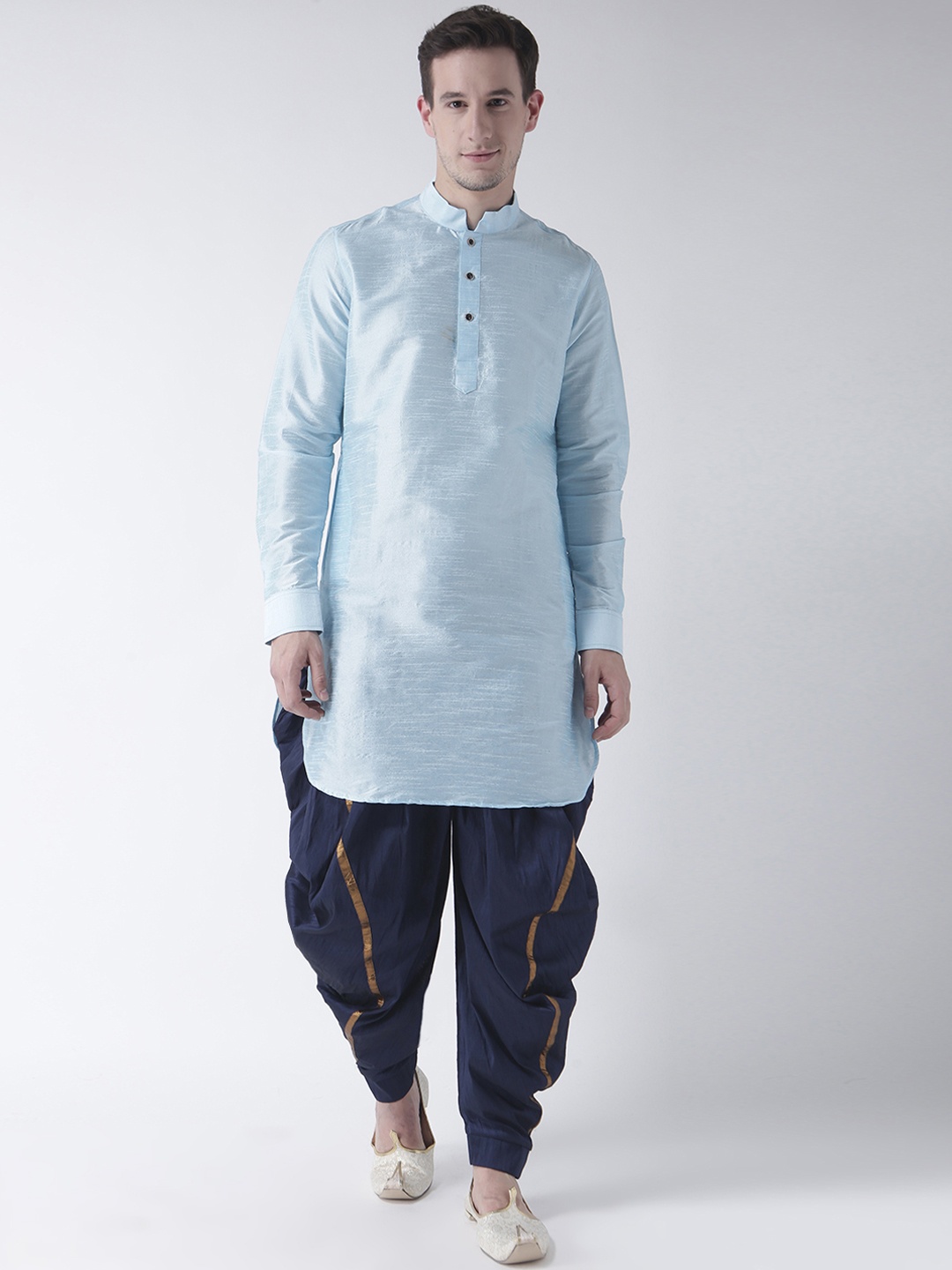 

DEYANN Men Blue Solid Kurta with Patiala