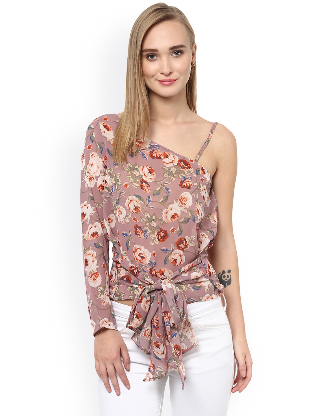 

Besiva Women Pink Printed Top
