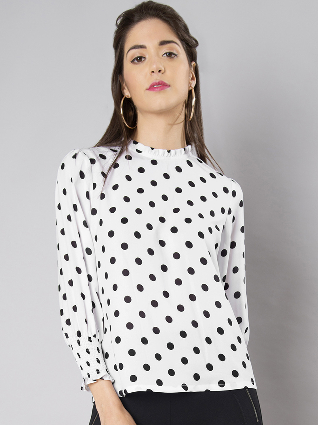 

FabAlley Women White Printed Top
