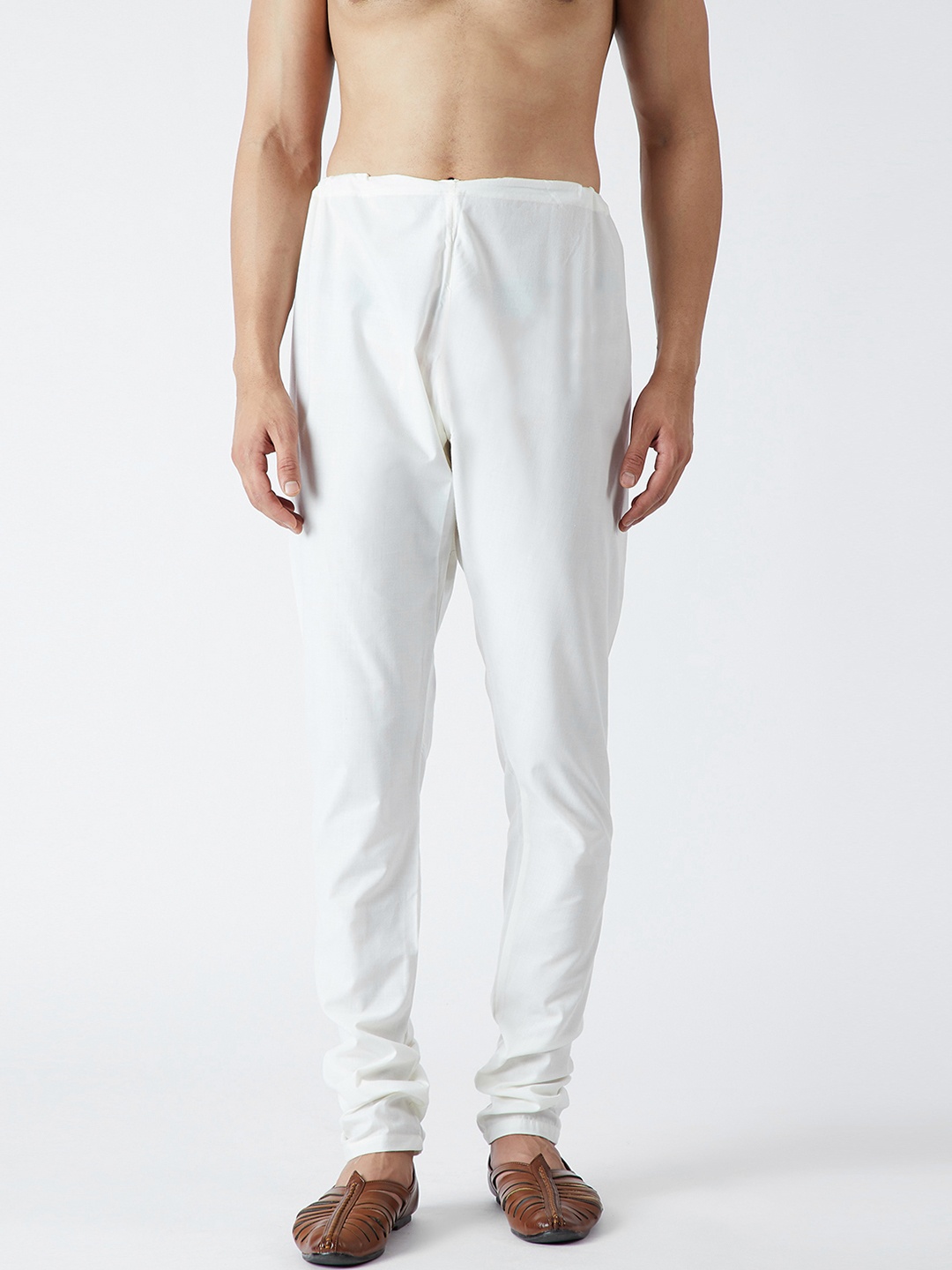 

SOJANYA Men White Solid Pyjama