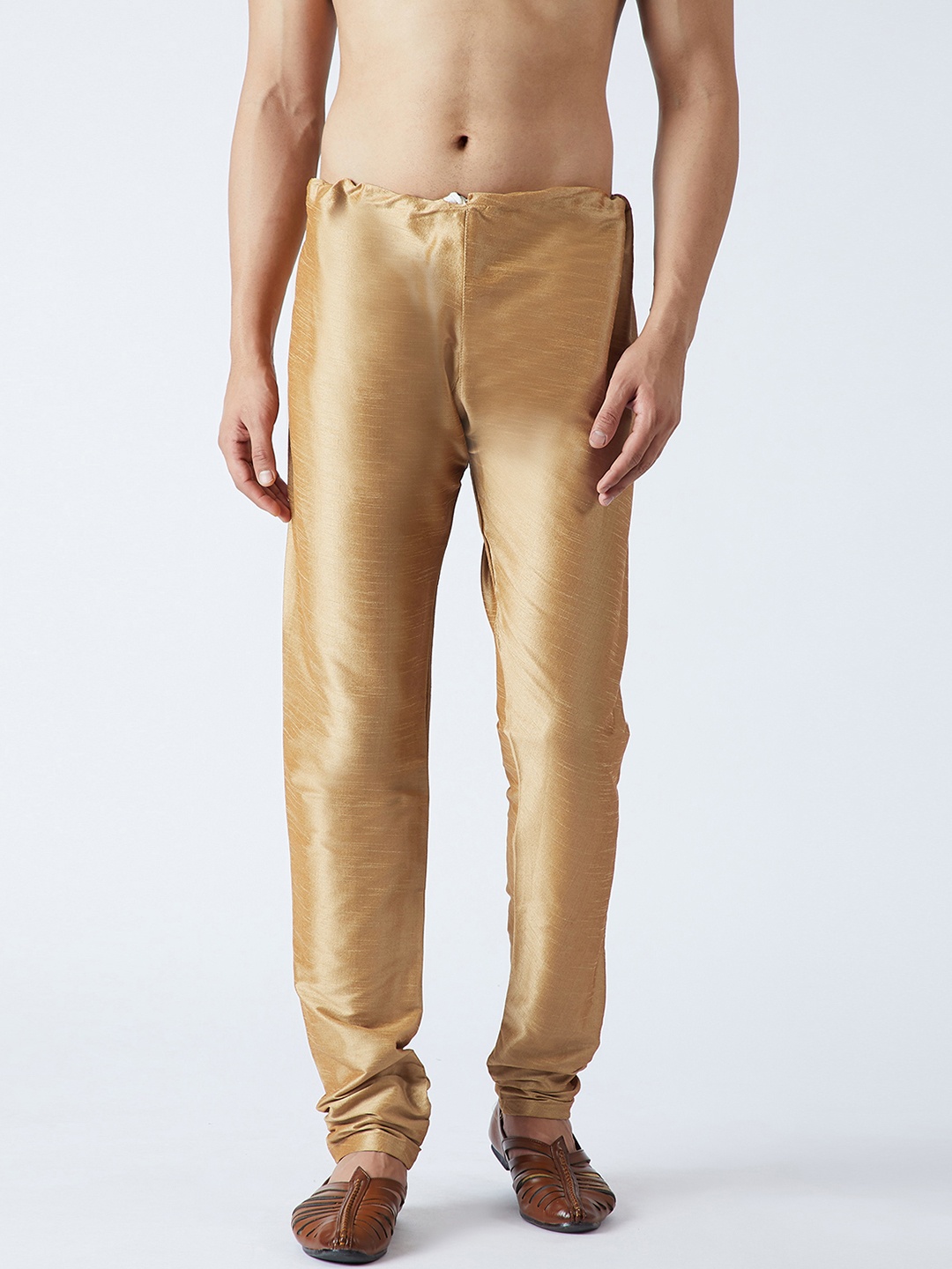 

SOJANYA Men Gold Toned Solid Dupion Silk Pyjama