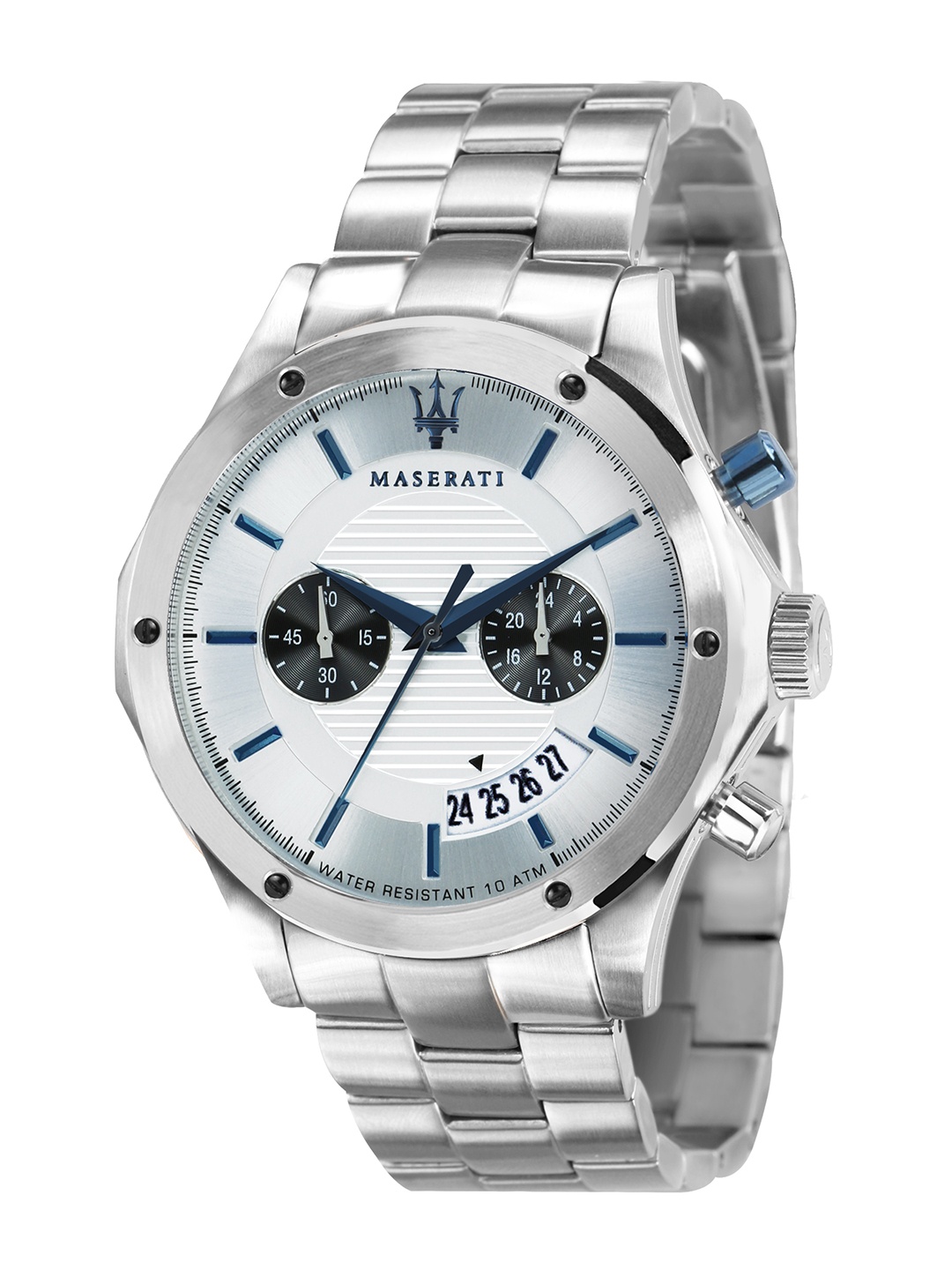 

Maserati Men White & Silver-Toned Analogue Watch