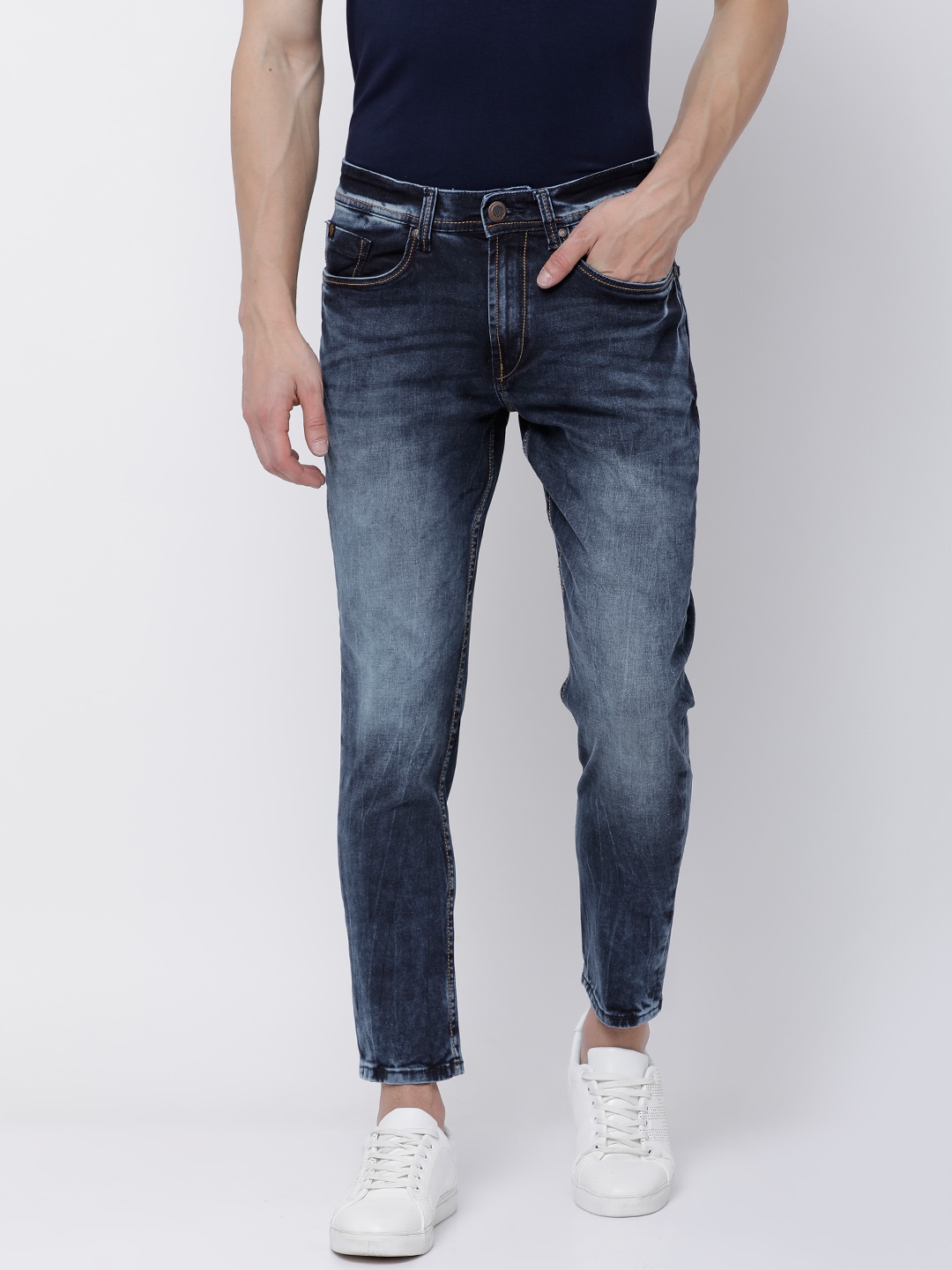 

LOCOMOTIVE Men Blue Slim Fit Mid-Rise Clean Look Stretchable Jeans