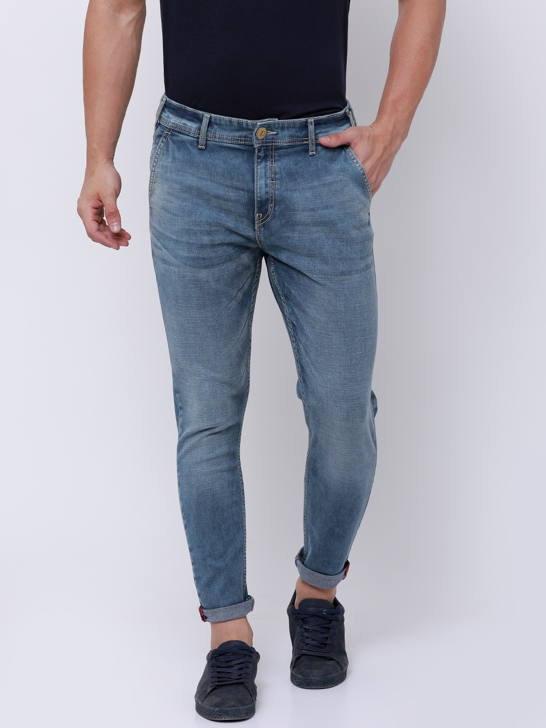 

LOCOMOTIVE Men Blue Slim Fit Mid-Rise Clean Look Stretchable Jeans