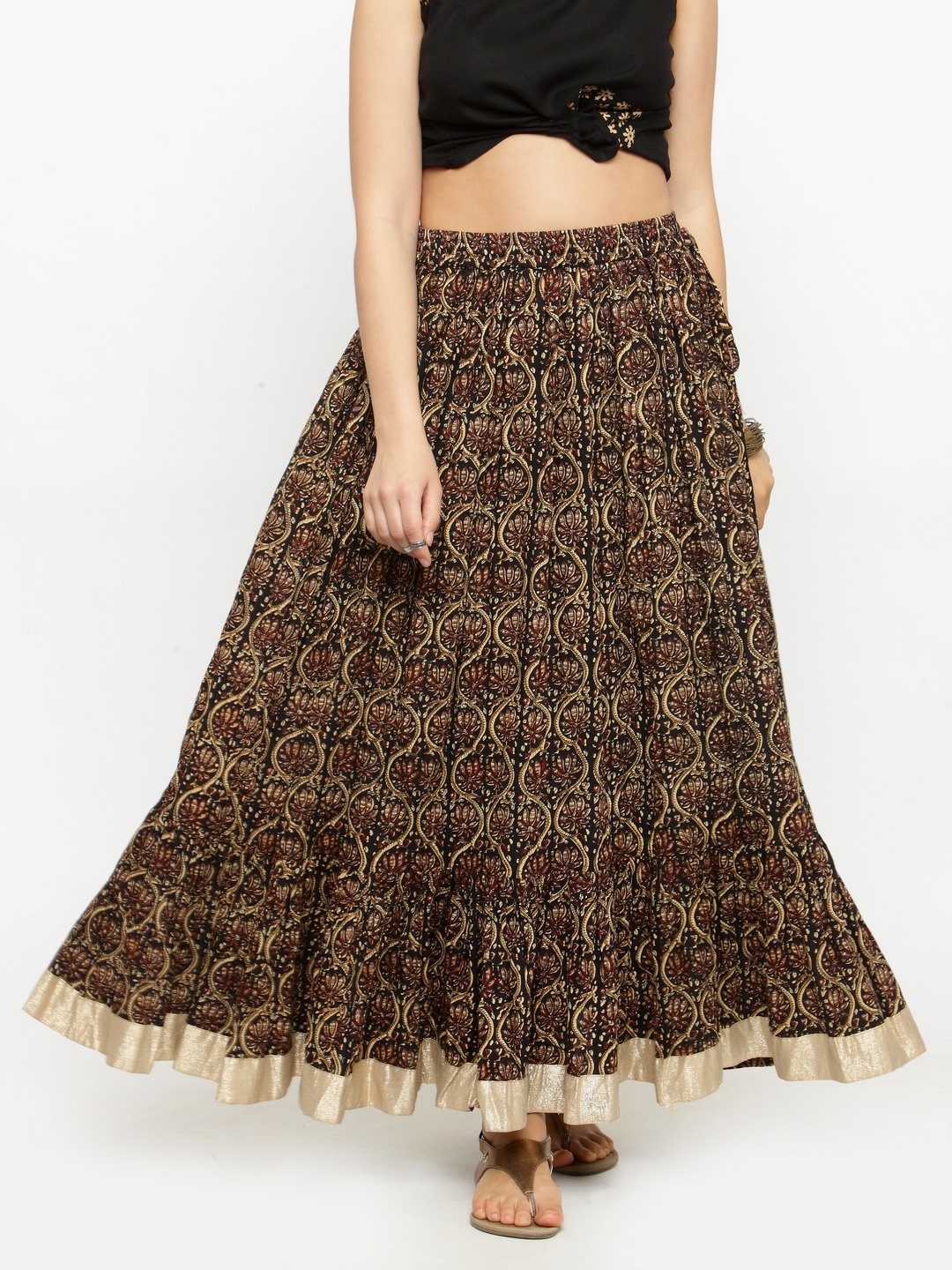 

Varanga Multi Colour Kalamkari Printed Pure Cotton Skirt
