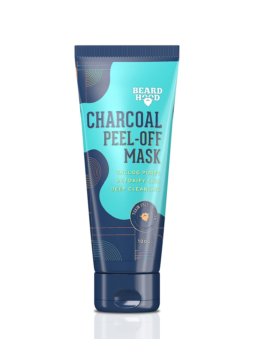 

Beardhood Men Charcoal Peel Off Mask 100 g, Black