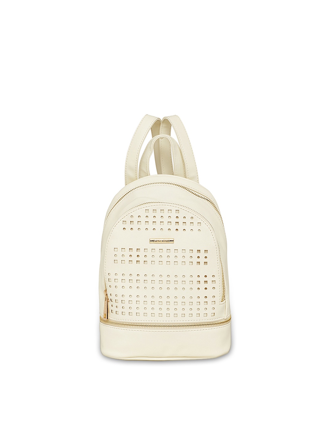 

Diana Korr Women Off-White Solid Backpack