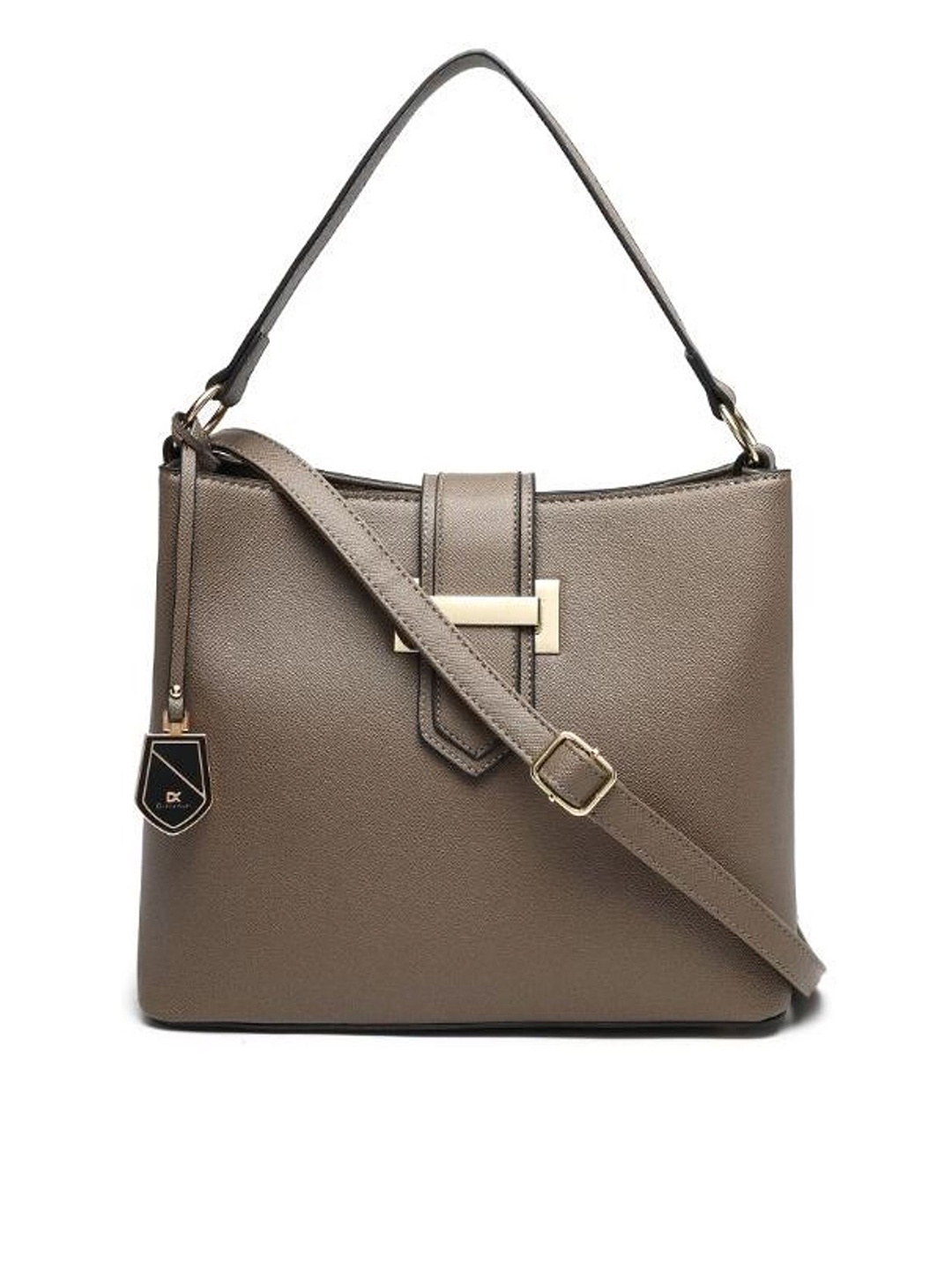 

Diana Korr Taupe Solid Handheld Bag