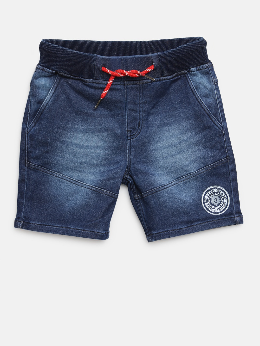 

Gini and Jony Boys Navy Blue Washed Campus Fit Denim Shorts