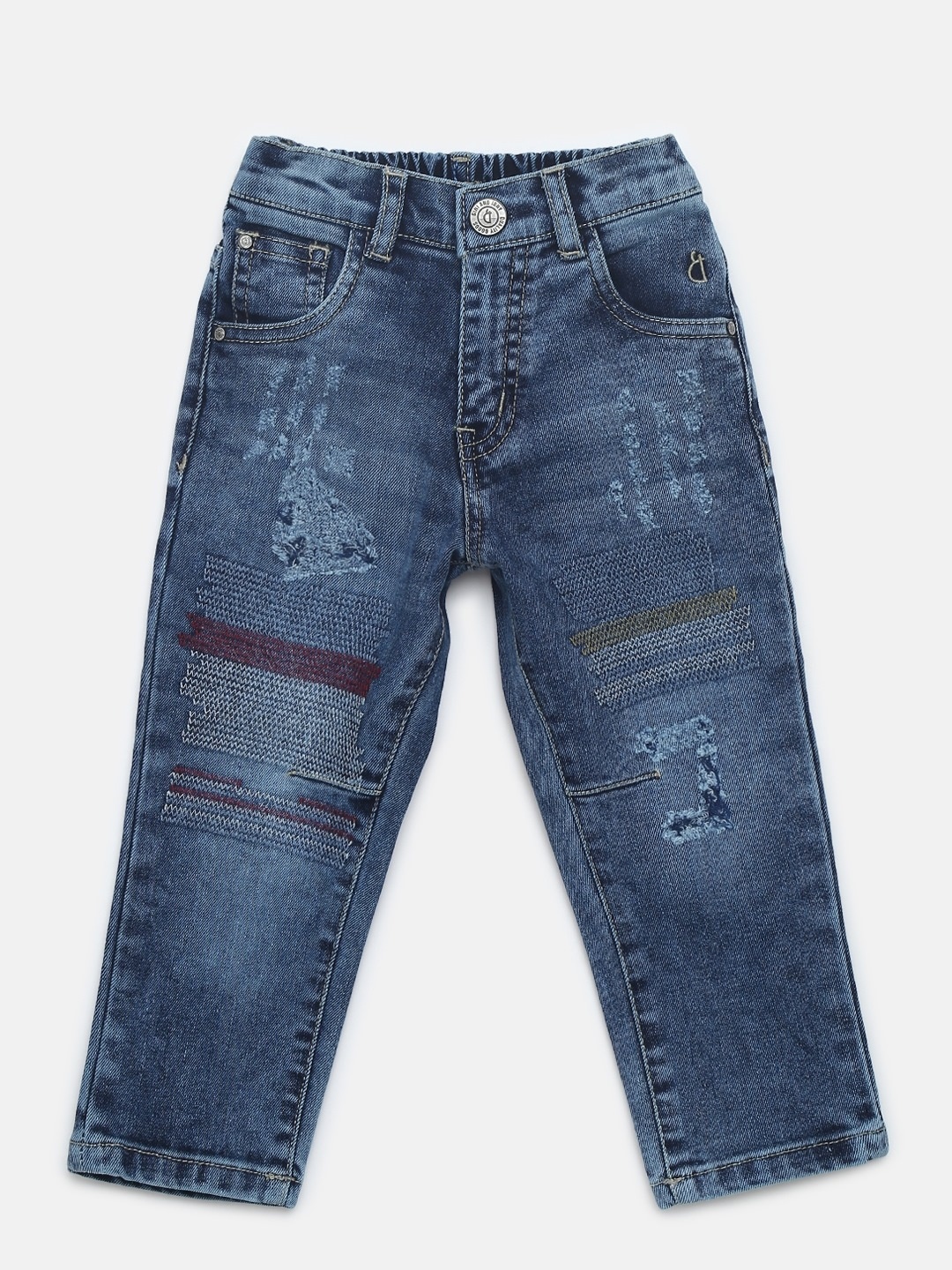 

Gini and Jony Boys Blue Slim Fit Mid-Rise Clean Look Jeans