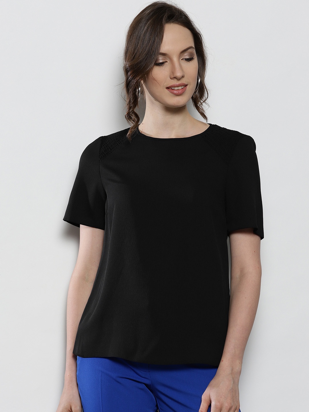 

DOROTHY PERKINS Women Black Solid Top