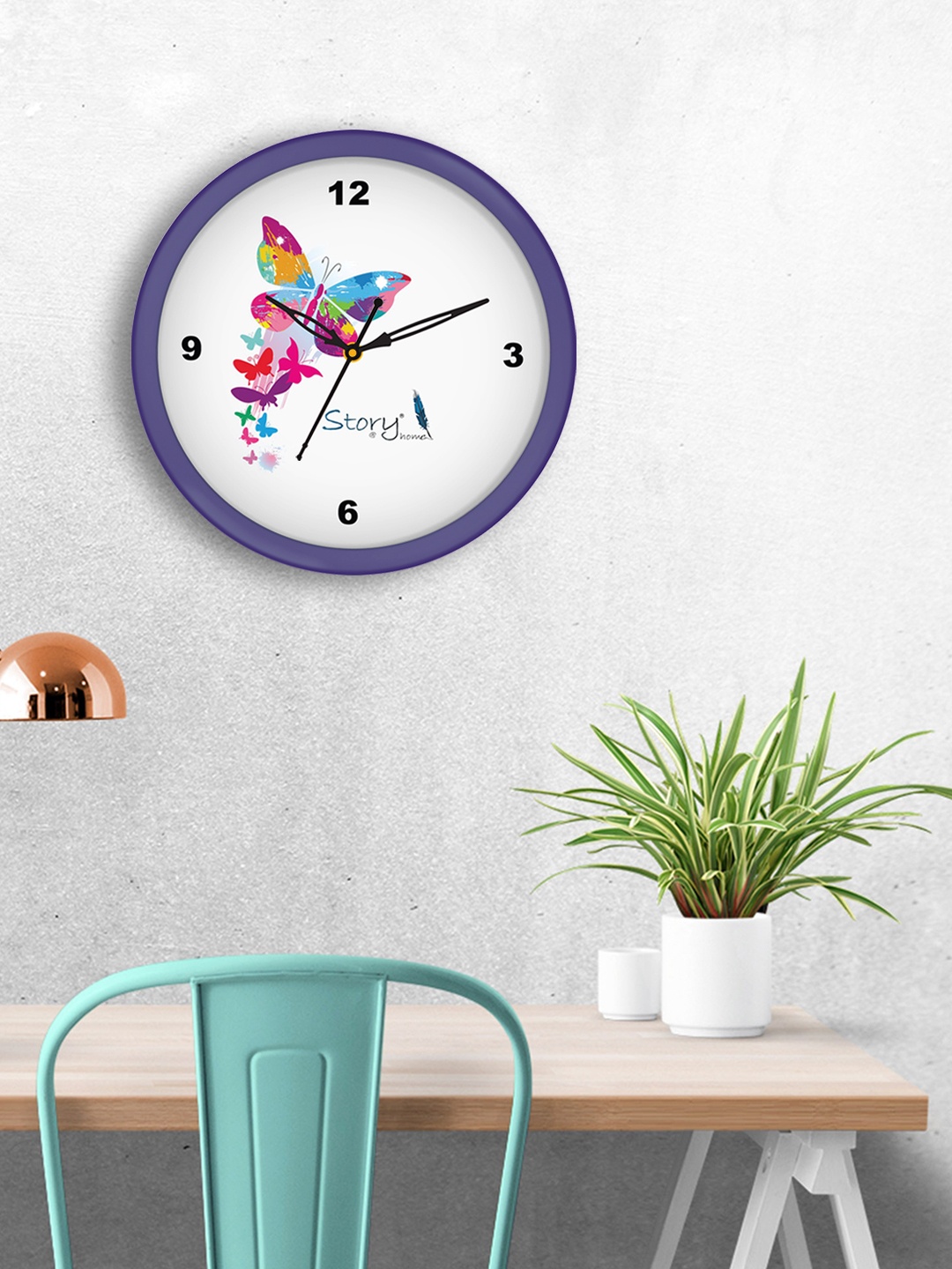 

Story@home White Round Printed Analogue Wall Clock 25 cm x 25 cm