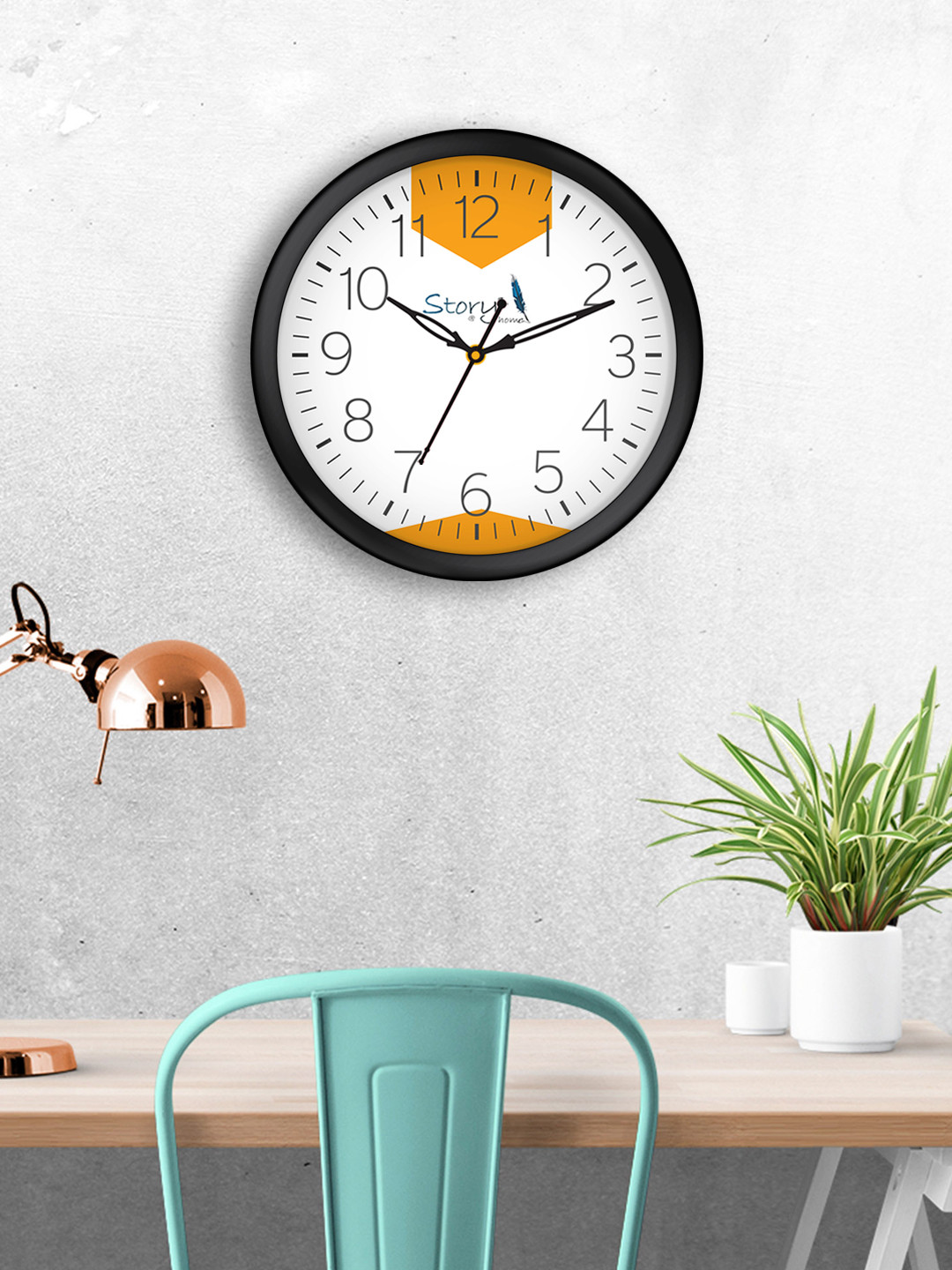 

Story@home White Round Colourblocked Analogue Wall Clock 25 cm x 25 cm