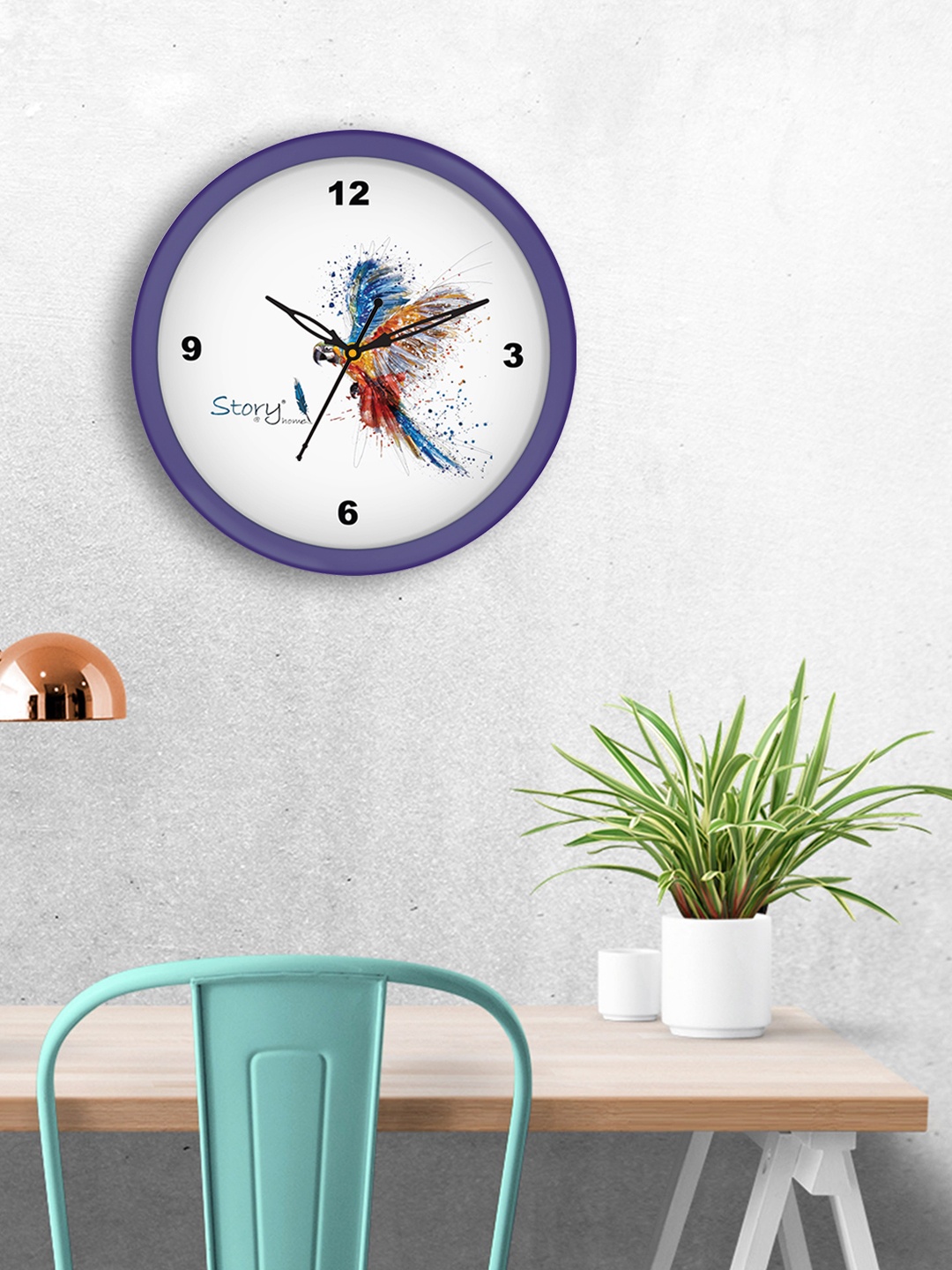 

Story@home White Round Printed Analogue Wall Clock 25 cm x 25 cm