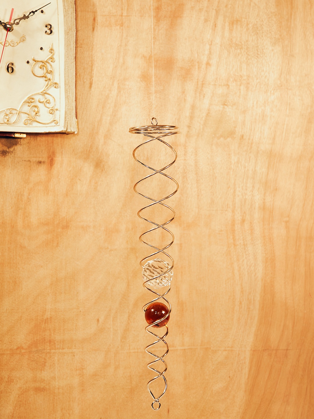 

OddCroft Silver-Toned Metallic Spinner Windchime