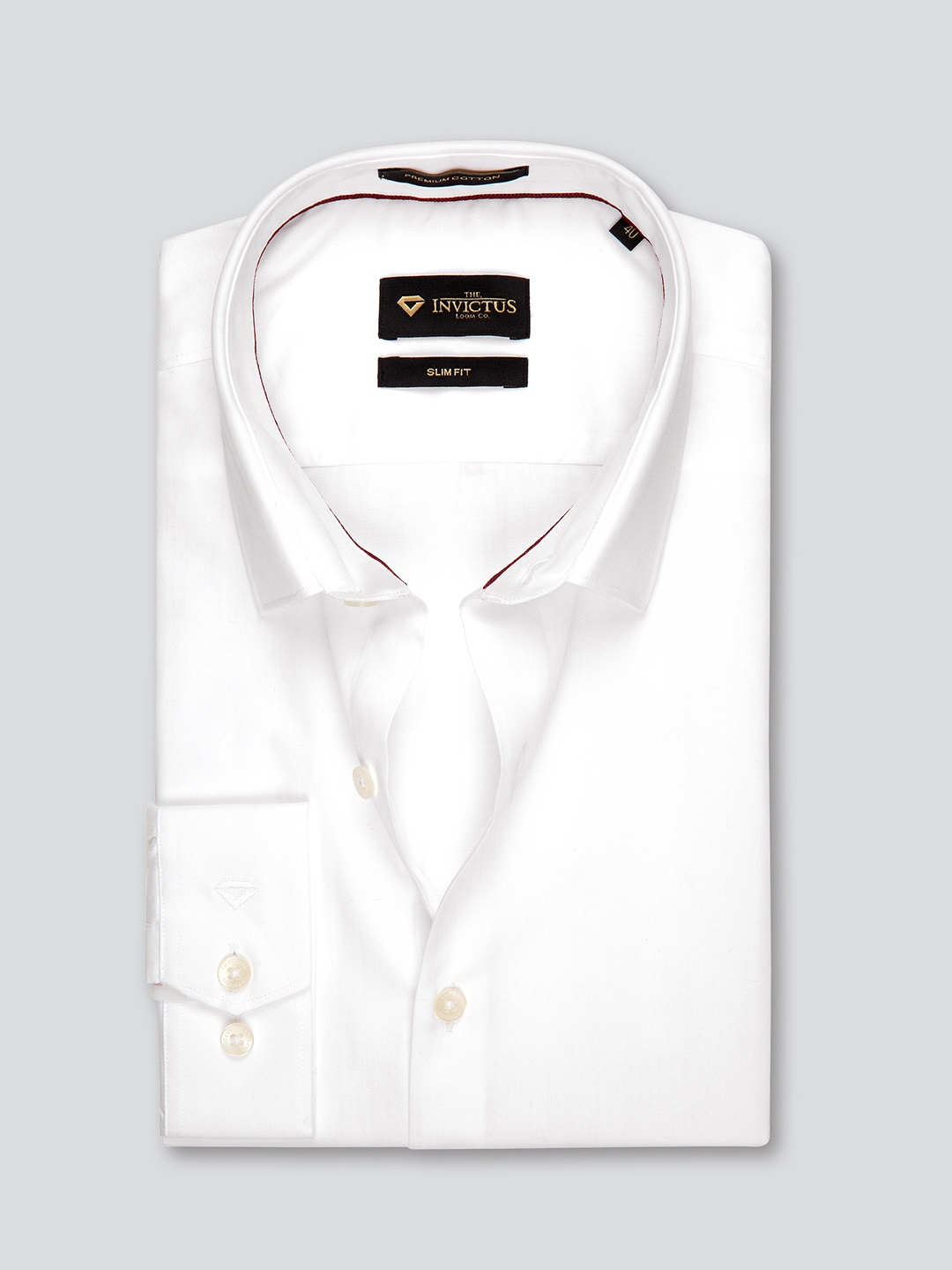 

INVICTUS Men White Lightweight Tailored Fit Formal Shirt
