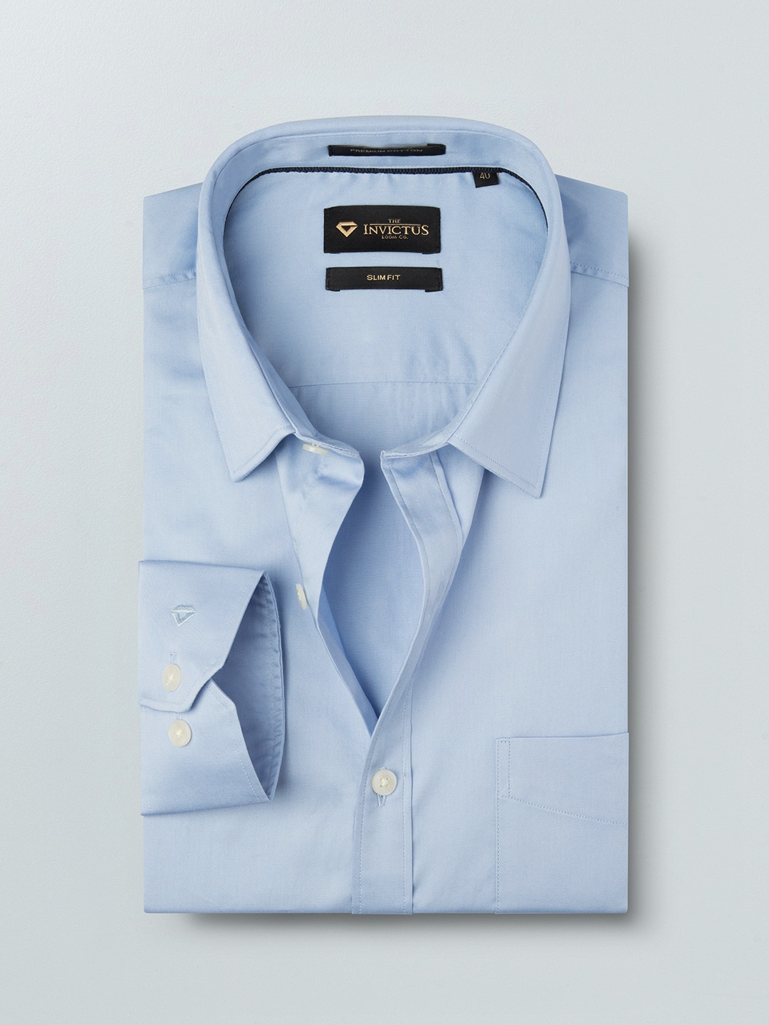 

INVICTUS Men Blue Tailored Fit Formal Shirt