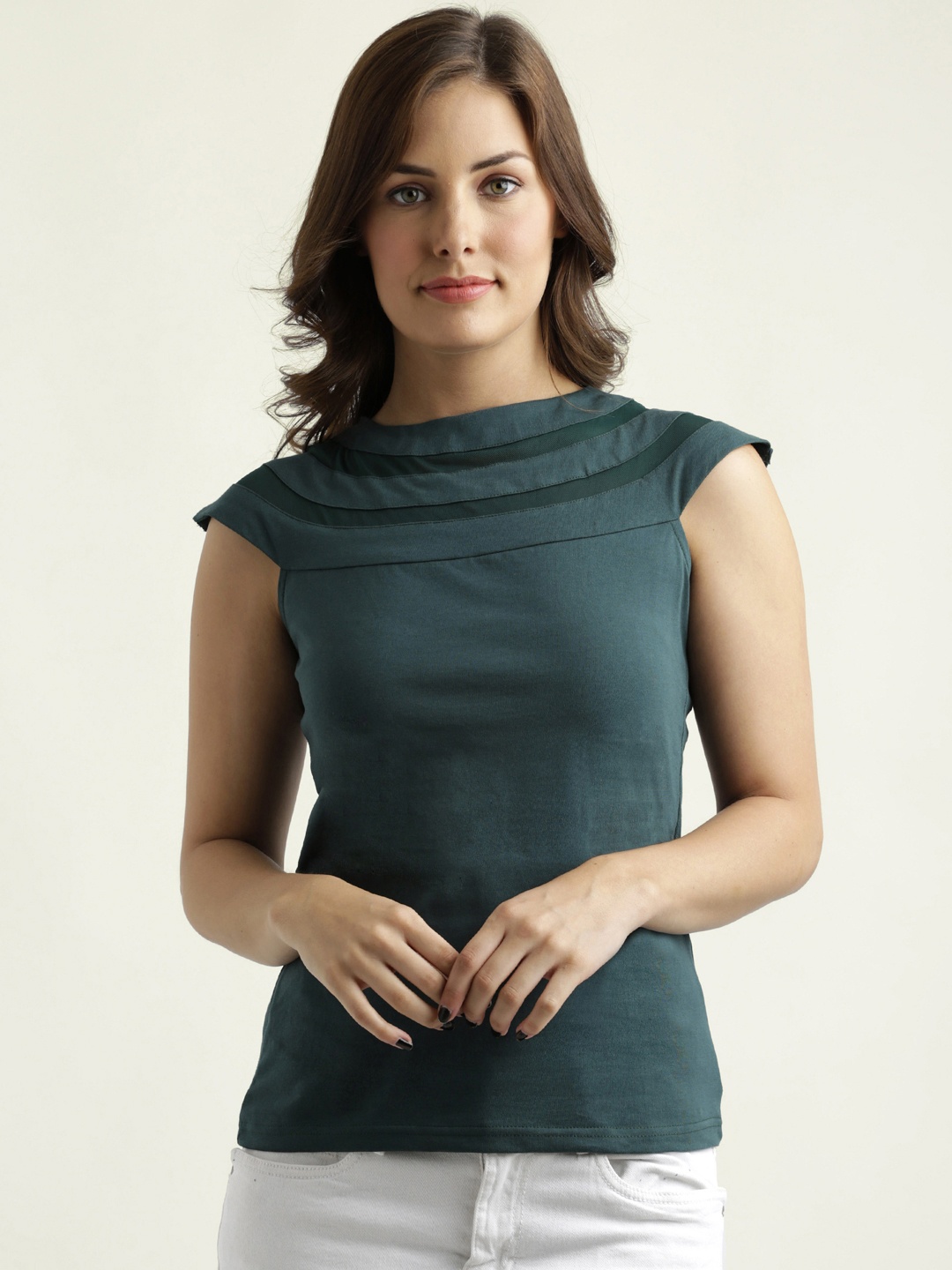 

Miss Chase Women Green Solid Top