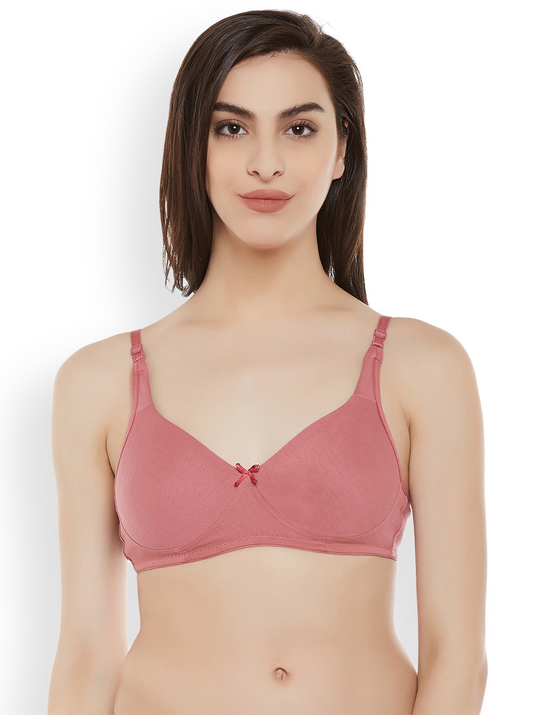 

Clovia Pink Solid Non-Wired Non Padded Everyday Bra BR0636X22