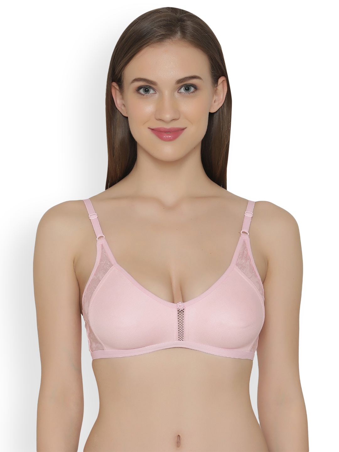 

Clovia Pink Solid Non-Wired Non Padded T-shirt Bra BR1102X22