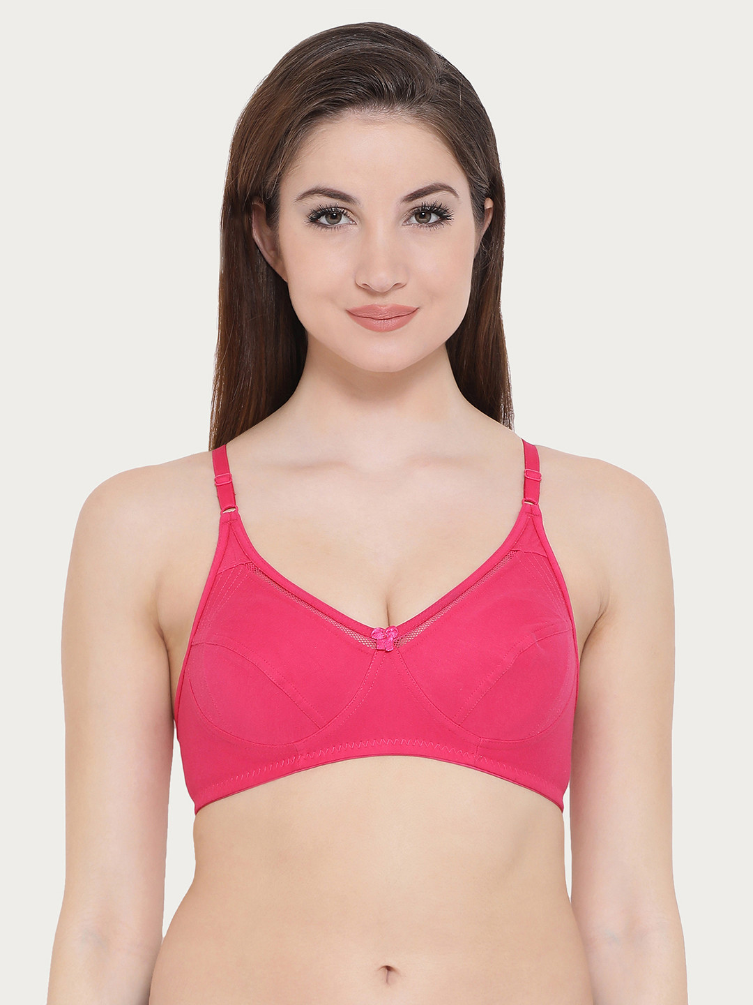 

Clovia Non-Padded Non-Wired Full Cup Bra, Pink