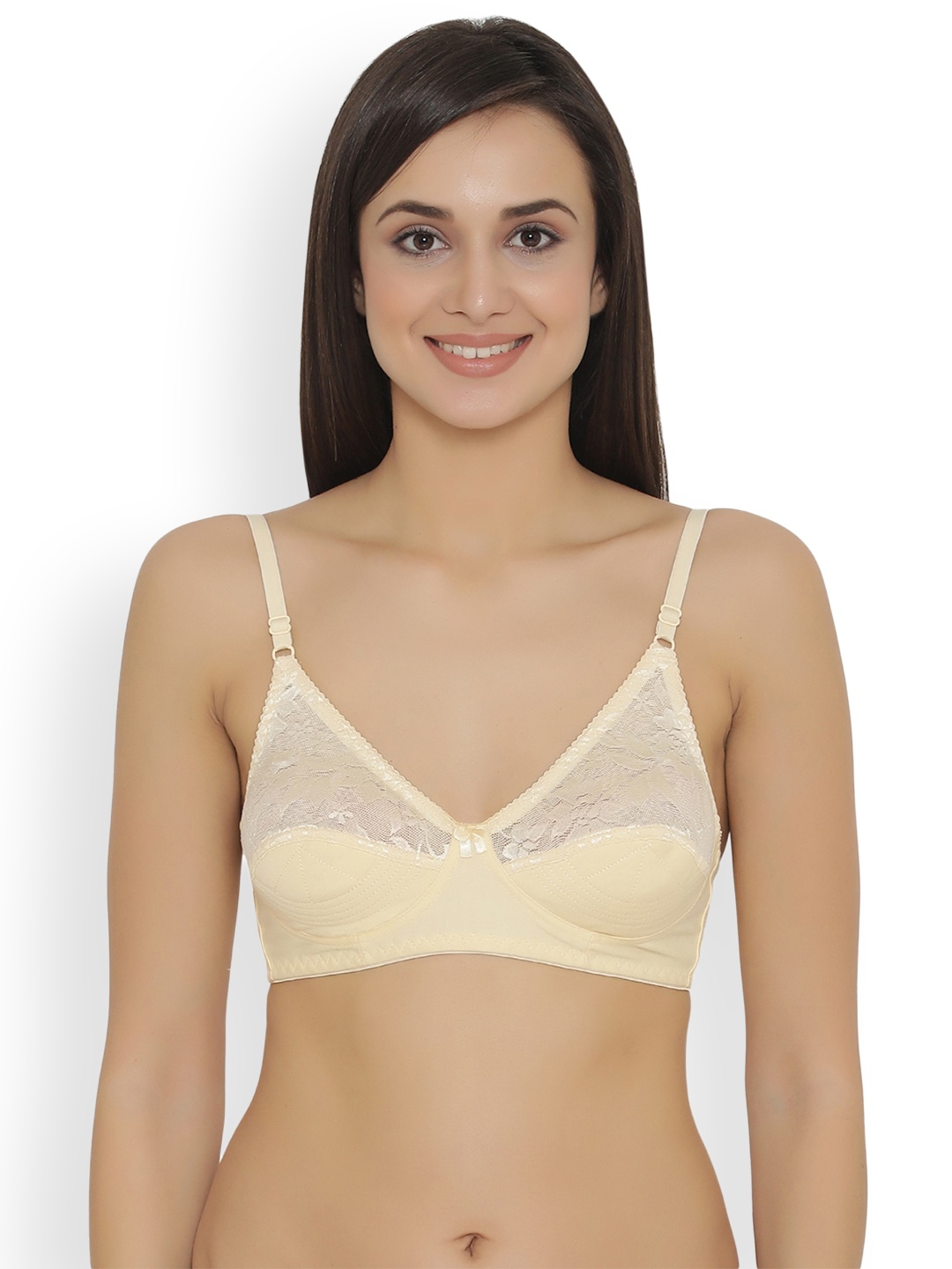 

Clovia Beige Solid Non-Wired Non Padded T-shirt Bra BR1103X24