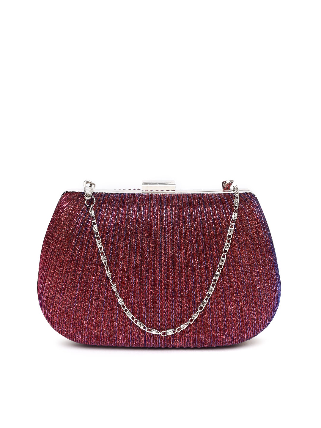 

Anouk Maroon Textured Clutch