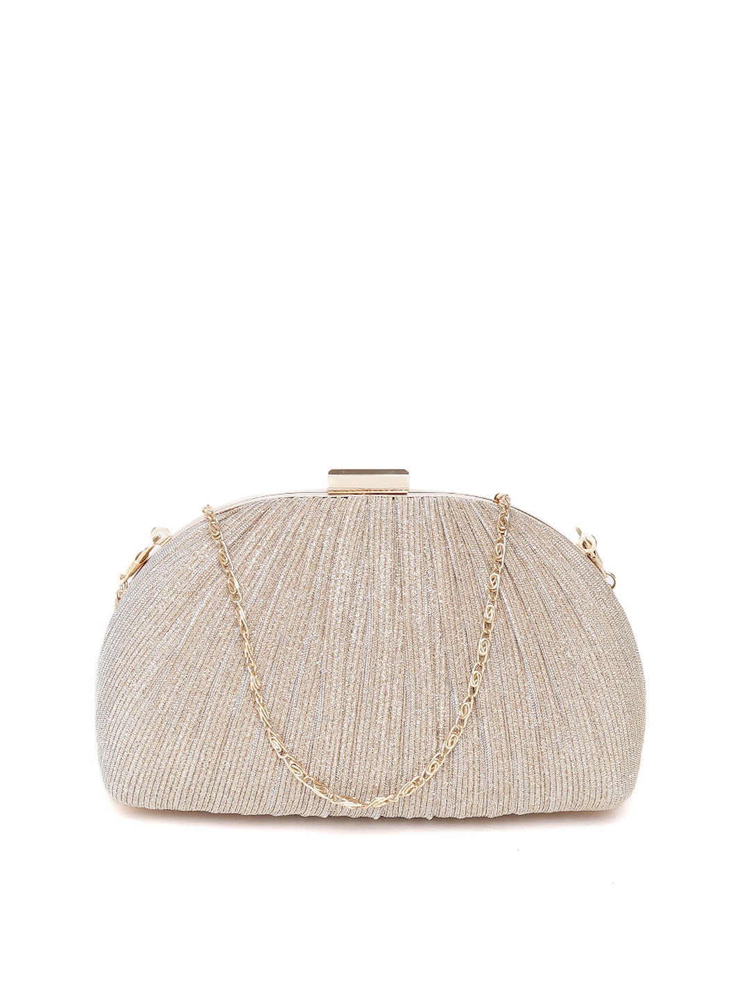 

Anouk Gold-Toned Textured Shimmery Clutch