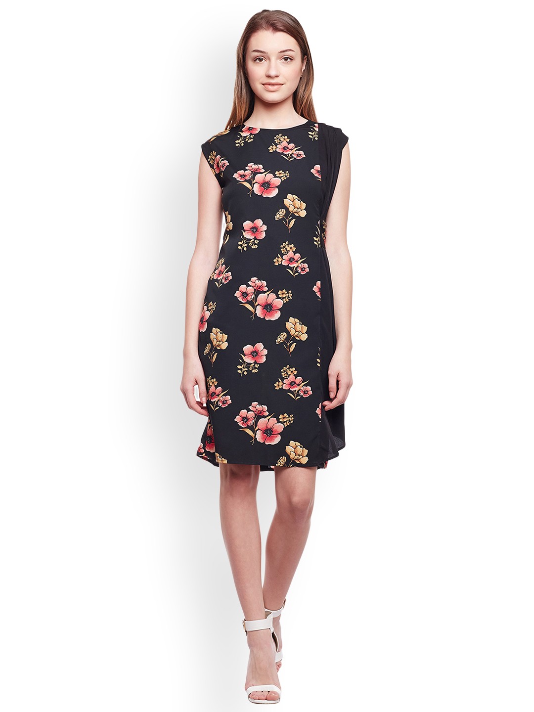 

Oxolloxo Women Black Printed Sheath Dress