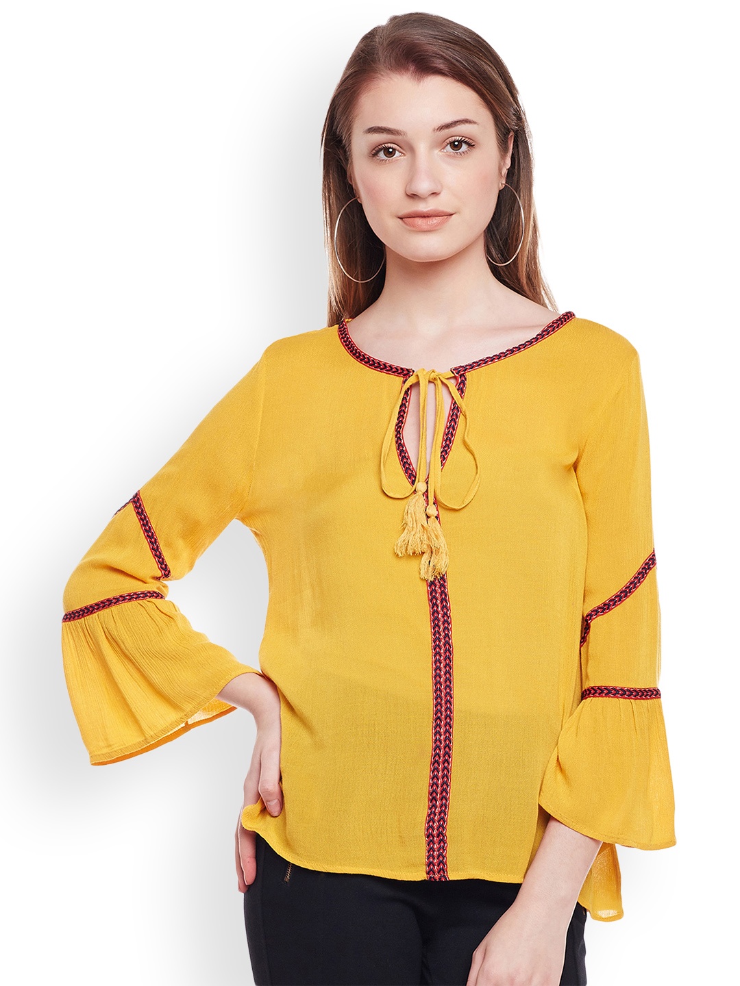 

Oxolloxo Women Yellow Solid Top